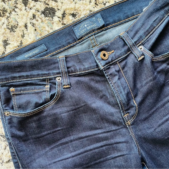 Lucky Brand Brooke Boot 6/28 dark Denim medium rose - Picture 2 of 4